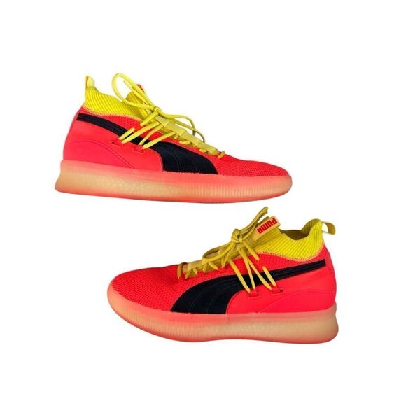 Puma Clyde Court Disrupt Mens Red Blast Lace Up Basketball Sneakers Size 11 - Picture 4 of 10